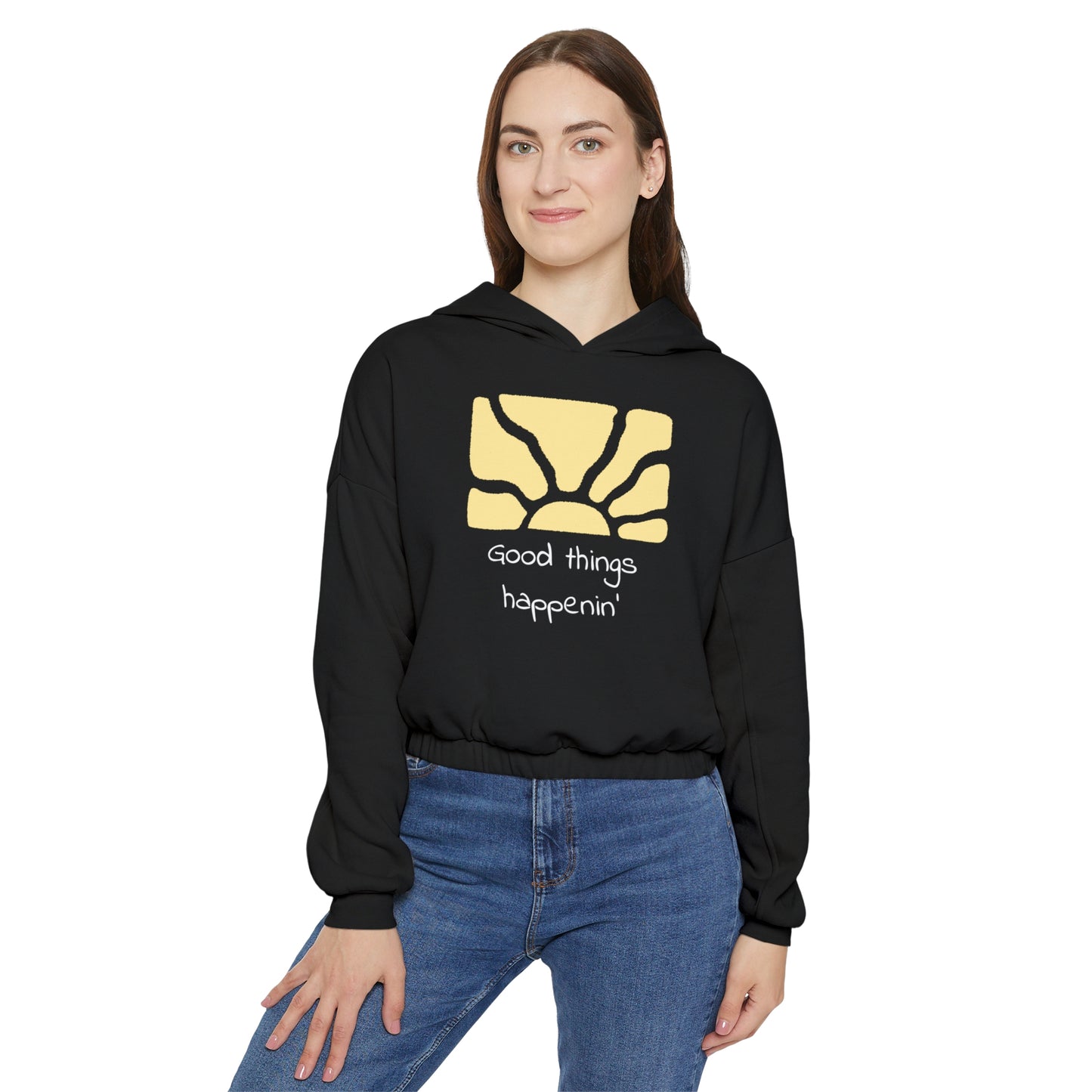 Good Things Happenin' - Women's Cinched Bottom Hoodie