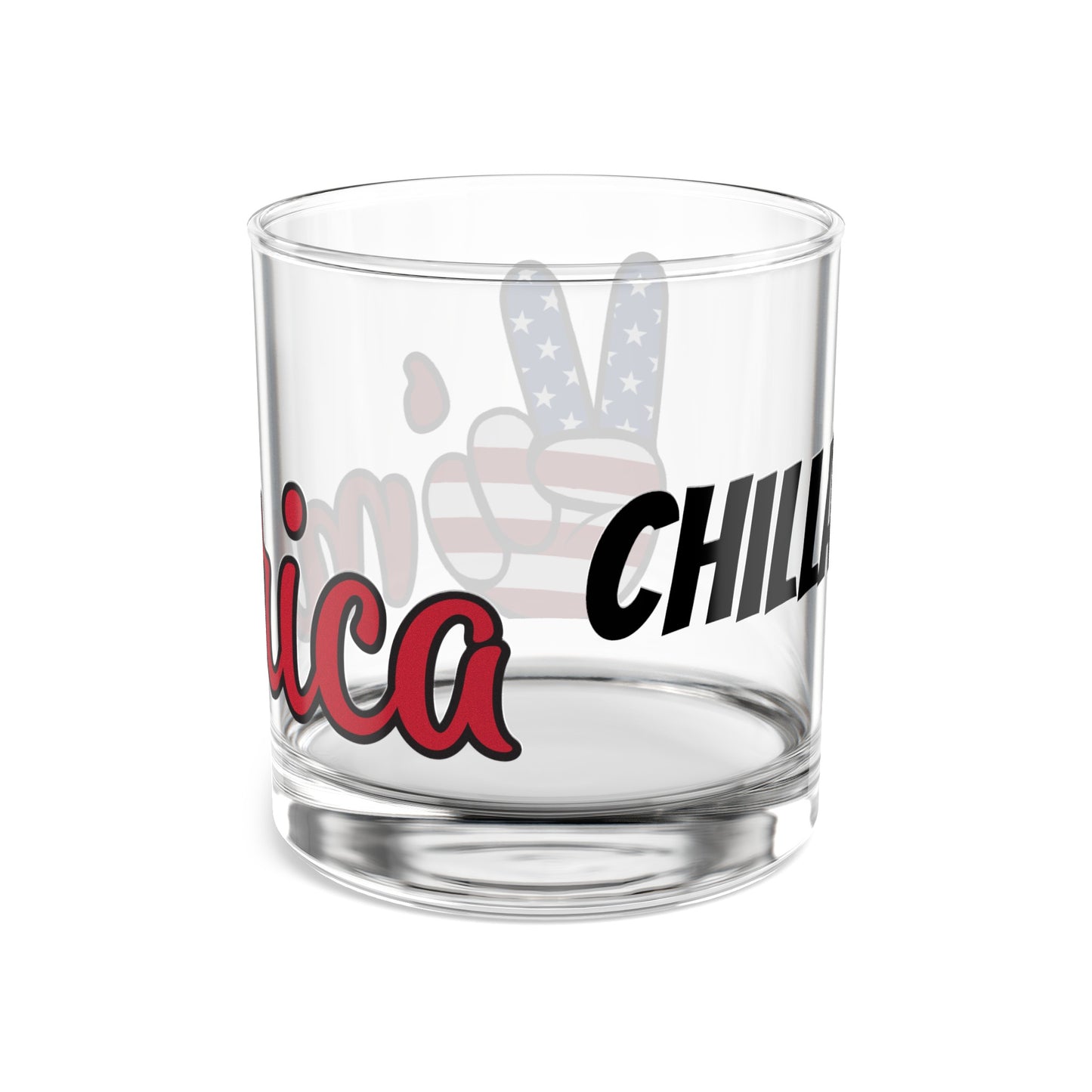 Chillax America Rocks Glass, 10oz