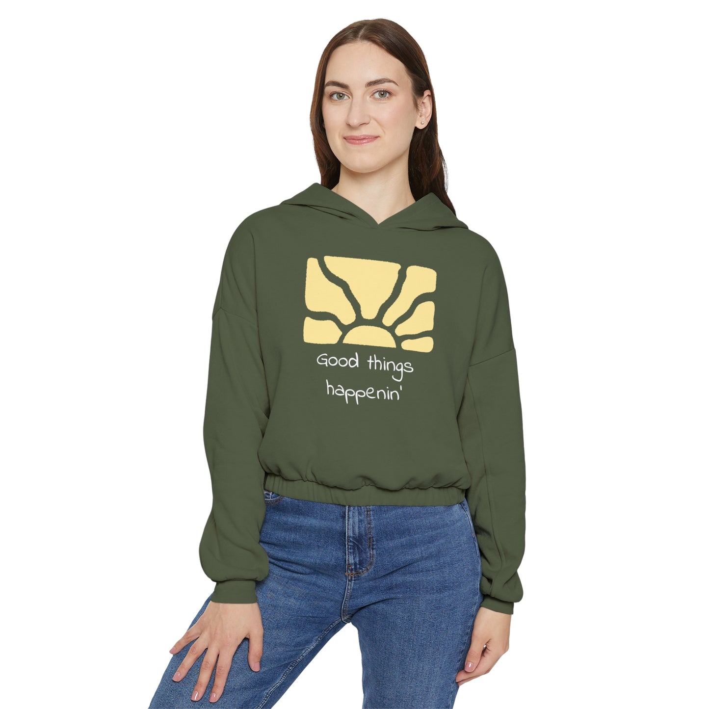 Good Things Happenin' - Women's Cinched Bottom Hoodie