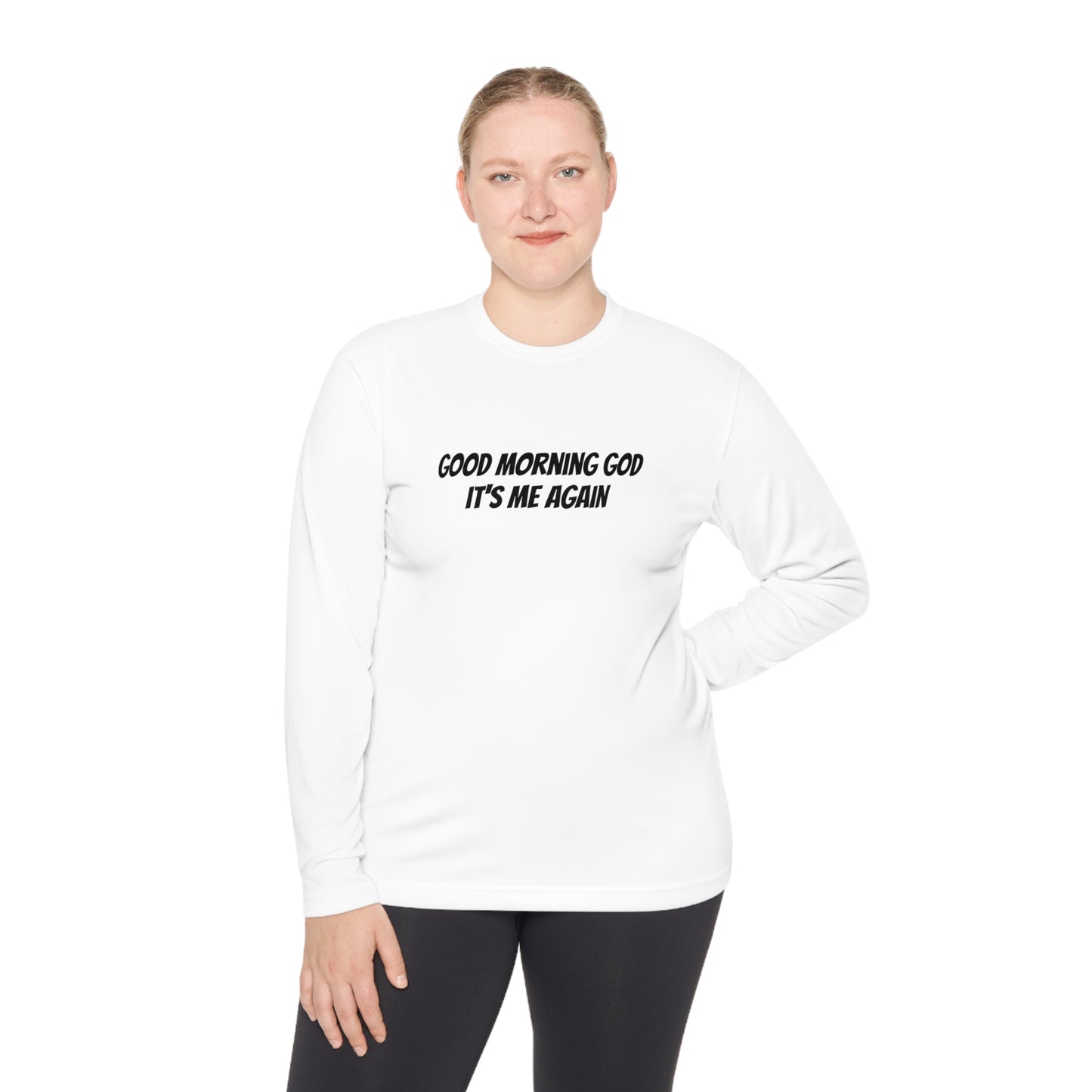 Good morning God Unisex Lightweight Long Sleeve Tee